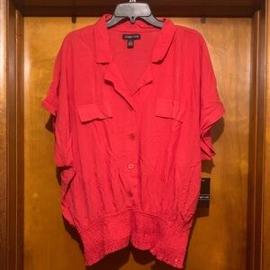 NWT Audrey Lane Size 3X Causal Red Top